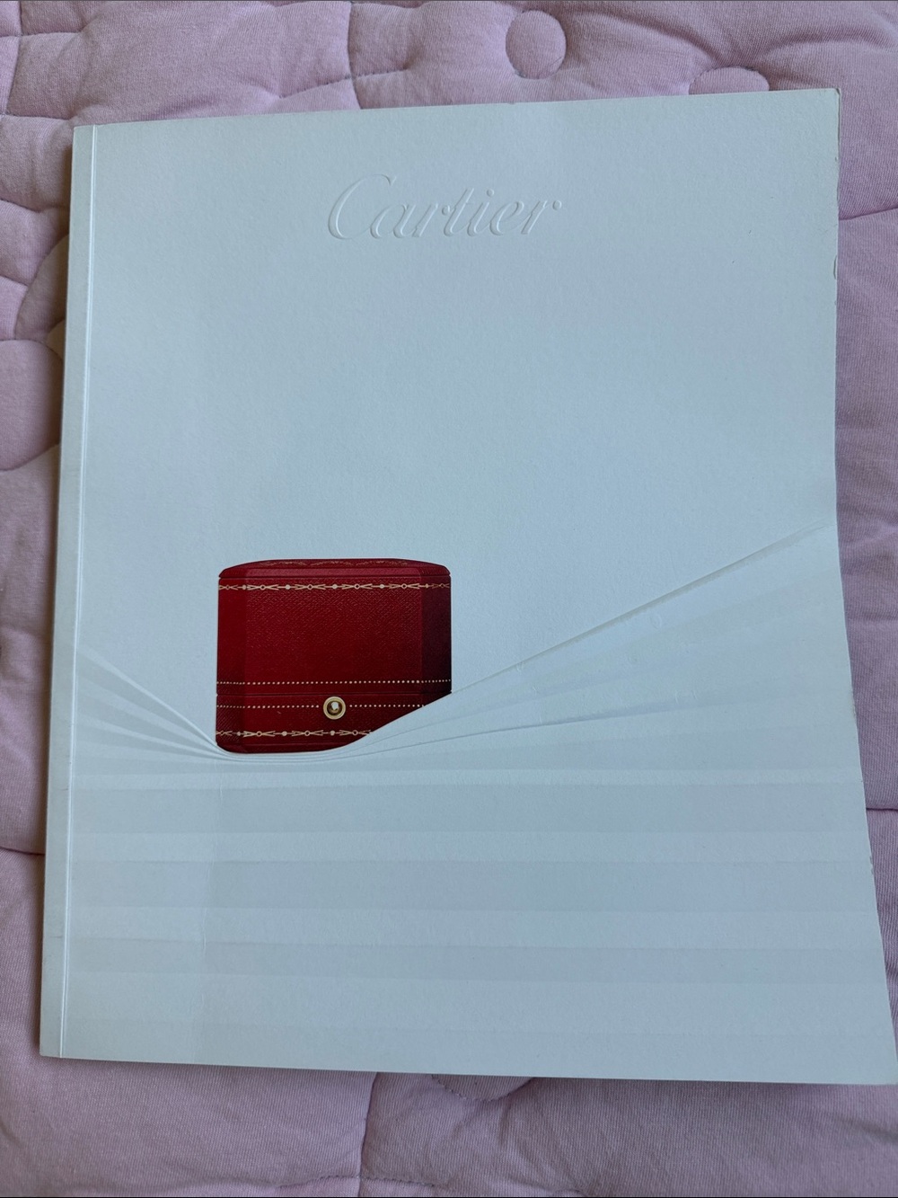 Cartier White Cover with Red Box Accent